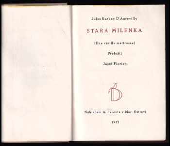 Jules Amédée Barbey d'Aurevilly: Stará milenka