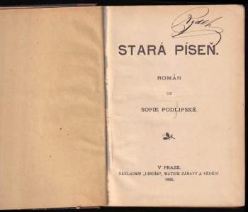 Sofie Podlipská: Stará píseň