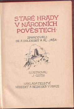 Jan Goth: Staré hrady v národních pověstech