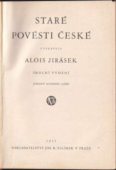 Alois Jirásek: Staré pověsti české