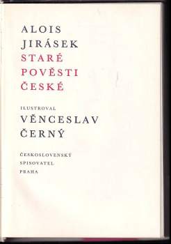 Alois Jirásek: Staré pověsti české