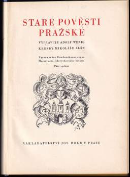 Adolf Wenig: Staré pověsti pražské