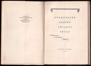 Staročeské satiry Smilovy školy