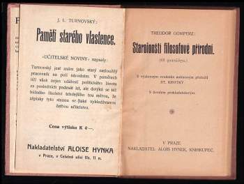 Theodor Gomperz: Staroionští filosofové přírodní