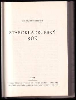 František Lerche: Starokladrubský kůň