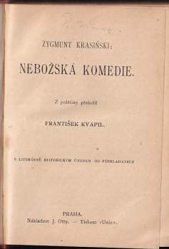Zygmunt Krasiński: Nebožská komedie