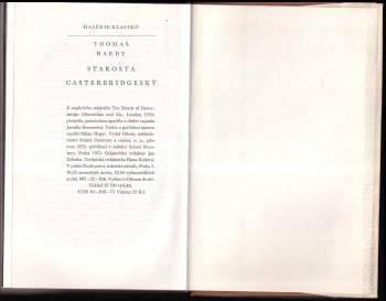 Thomas Hardy: Starosta casterbridgeský
