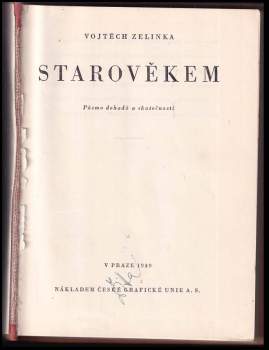 Vojtěch Zelinka: Starověkem
