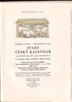 František Volf: Starý český kalendář