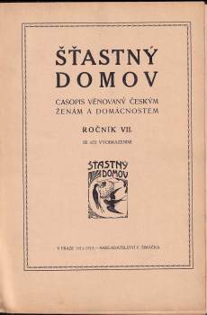 Bohuslav Šimáček: Šťastný domov, KOMPLETNÍ ROČNÍK VII.