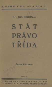 Josef Hrdina: Stát, právo a třída