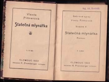 Vlasta Pittnerová: Statečná mlynářka