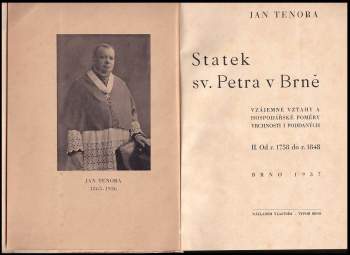 Jan Tenora: Statek sv. Petra v Brně