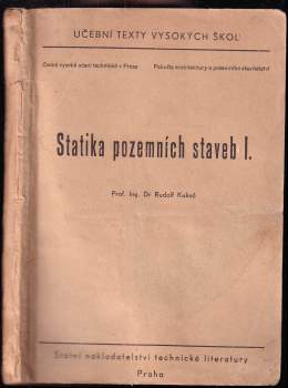 Statika pozemních staveb I