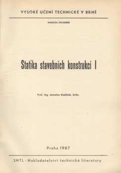 Statika stavebních konstrukcí I