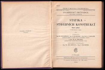 František Klokner: Statika stavebních konstrukcí