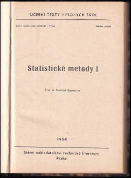František Egermayer: Statistické metody