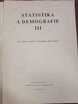 Statistika a demografie