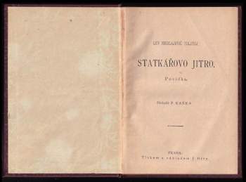 Lev Nikolajevič Tolstoj: Statkářovo jitro