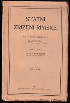 Josef Král: Státní zřízení římské