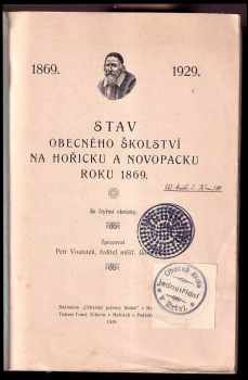Petr Vostatek: Stav obecného školství na Hořicku a Novopacku roku 1869
