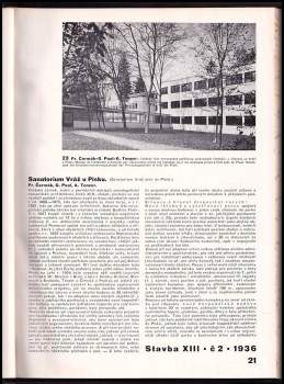 J. E. Koula: Stavba roč. XIII. 1936 - 1937 číslo 1 - 12