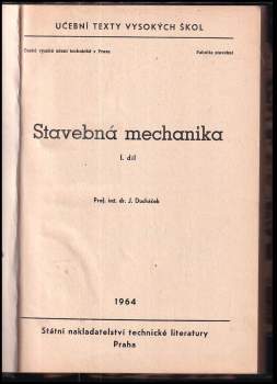 J. Ducháček: Stavební mechanika 1. díl