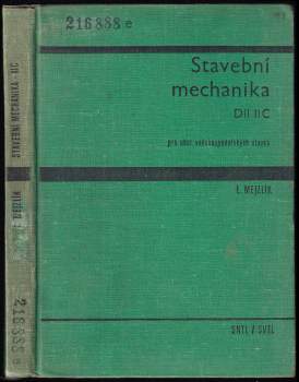 Stavební mechanika pro obor vodohospodářských staveb, Díl 2 C