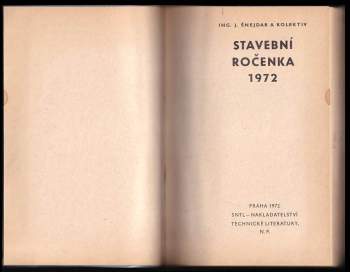 Josef Šnejdar: Stavební ročenka 1972