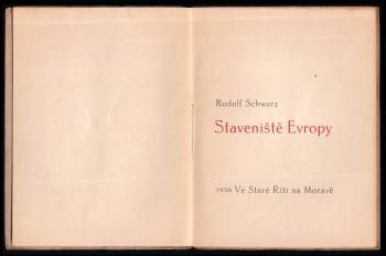 Rudolf Schwarz: Staveniště Evropy