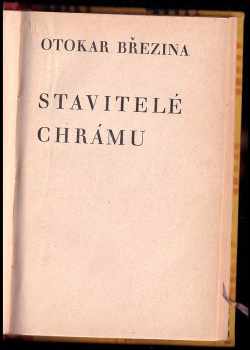 Otokar Březina: Stavitelé chrámu
