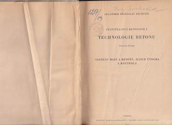 Stanislav Bechyně: Stavitelství betonové I