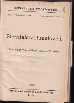 Vojtěch Mencl: Stavitelství tunelové