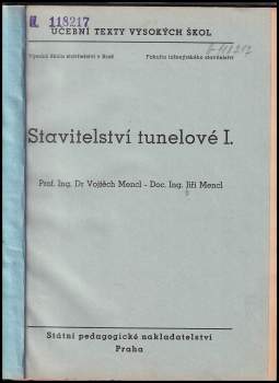 Vojtěch Mencl: Stavitelství tunelové