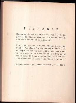 Edvard Beneš: Štefánik