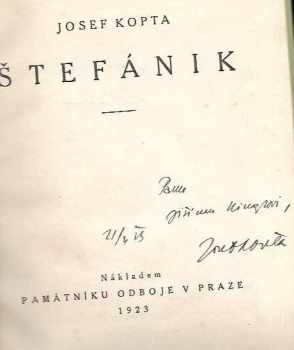 Josef Kopta: Štefánik