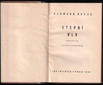 Hermann Hesse: Stepní vlk