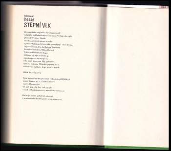 Hermann Hesse: Stepní vlk