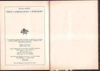 Nicolaus Klein: Štěstí a seberealizace v horoskopu