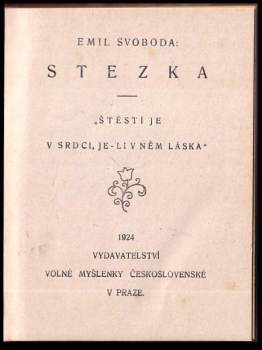 Emil Svoboda: Stezka