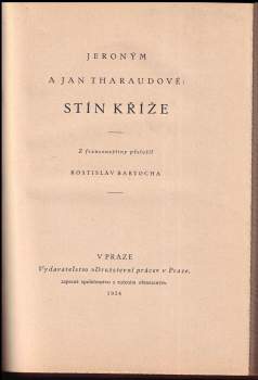 Jérôme Tharaud: Stín kříže