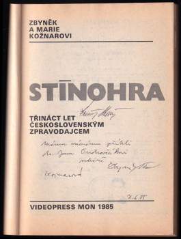 Zbyněk Kožnar: Stínohra