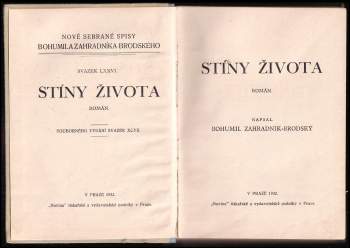 Bohumil Zahradník-Brodský: Stíny života