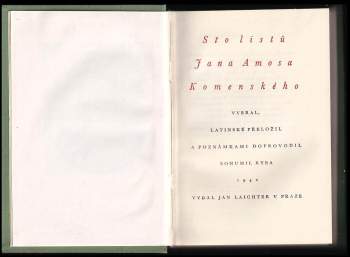 Jan Amos Komenský: Sto listů Jana Amosa Komenského ; [vybr. Bohumil Ryba]