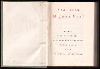 Jan Hus: Sto listů M. Jana Husi