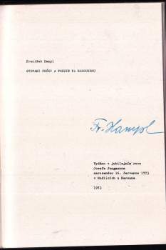 František Hampl: Stopami prózy a poezie na Berounsku