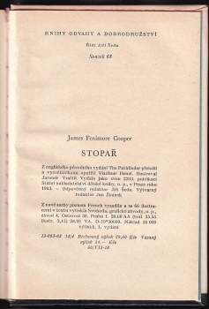 James Fenimore Cooper: Stopař