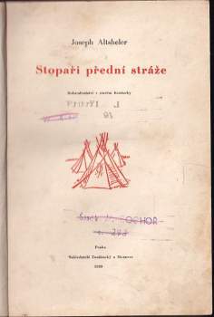 Joseph A Altsheler: Stopaři přední stráže