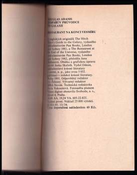 Douglas Adams: Stopařův průvodce po Galaxii ; Restaurant na konci vesmíru