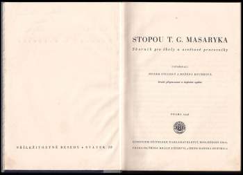 Tomáš Garrigue Masaryk: Stopou T.G. Masaryka